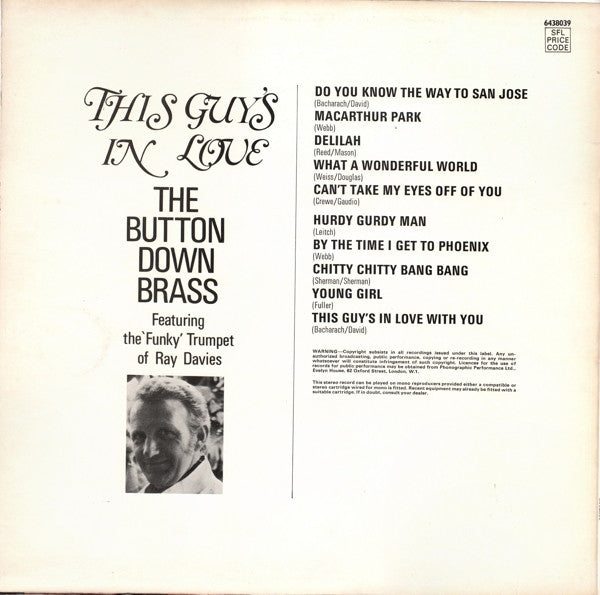 The Button Down Brass Featuring The 'Funky' Trumpet Of Ray Davies* : This Guy's In Love (LP, Album)