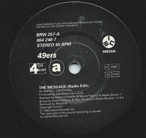 49ers : The Message (7")