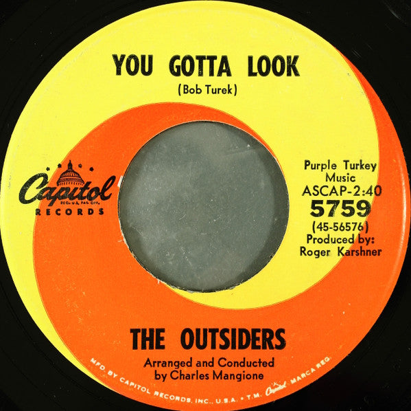 The Outsiders (4) : Help Me Girl / You Gotta Look (7", Single, Scr)
