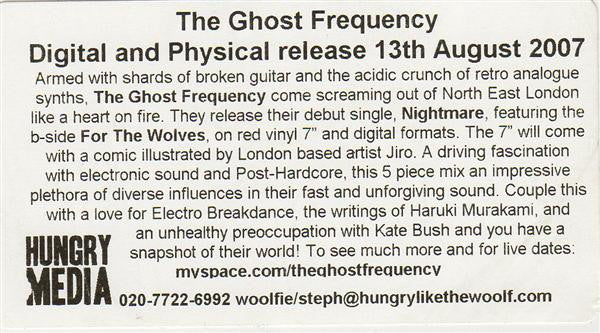 The Ghost Frequency : Nightmare (CDr, Promo)