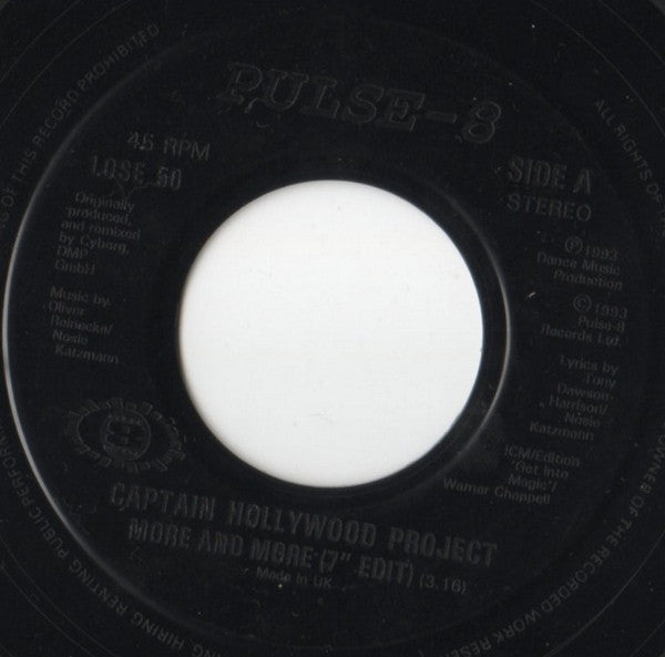 Captain Hollywood Project : More And More (7")