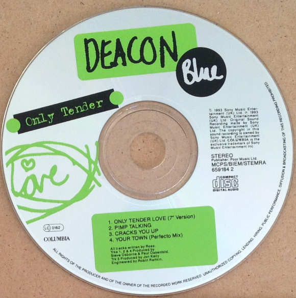 Deacon Blue : Only Tender Love (CD, Single)