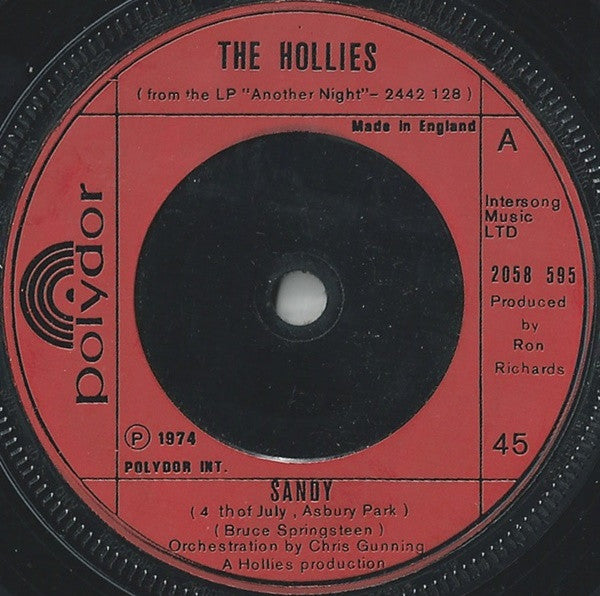 The Hollies : Sandy (4th Of July, Asbury Park) (7")