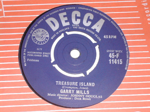 Garry Mills : Treasure Island (7")