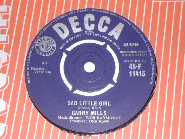 Garry Mills : Treasure Island (7")