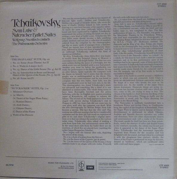 Pyotr Ilyich Tchaikovsky - Philharmonia Orchestra, Wolfgang Sawallisch : Swan Lake & Nutcracker Ballet Suites (LP, RE)