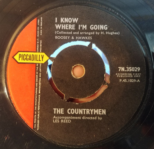 The Countrymen : I Know Where I'm Going (7")