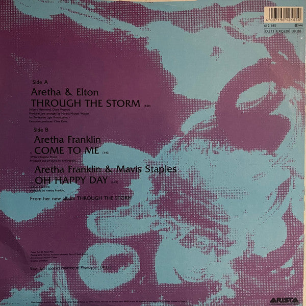 Aretha Franklin & Elton John : Through The Storm (12", EP)