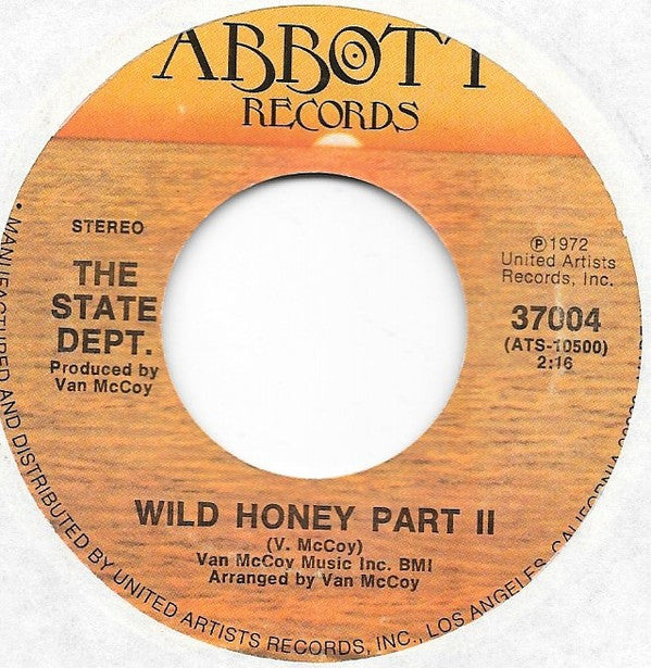 State Department : Wild Honey (7", Styrene)