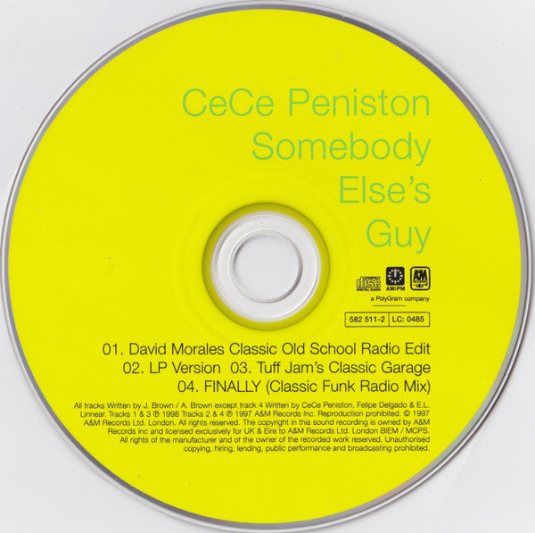 Ce Ce Peniston : Somebody Else's Guy (CD, Single)