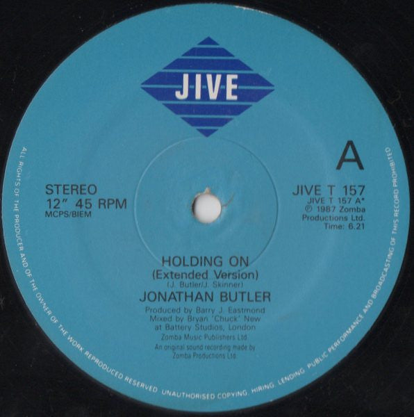 Jonathan Butler : Holding On (12", Single)