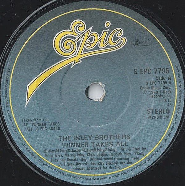 The Isley Brothers : Winner Takes All (7")
