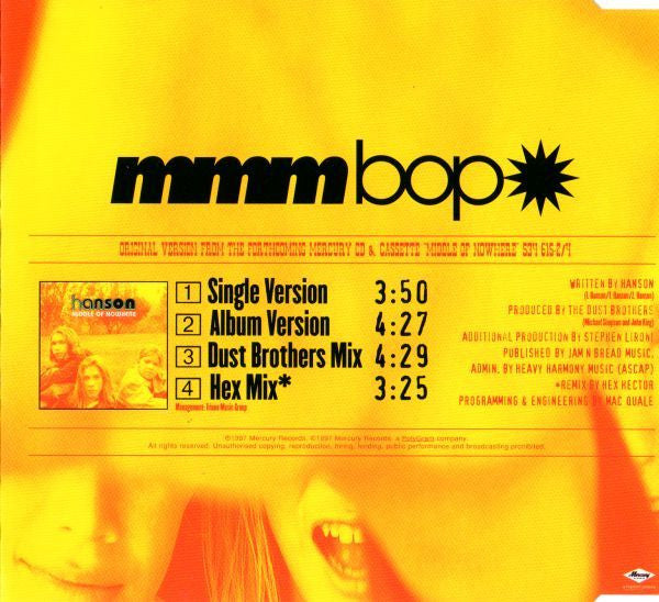 Hanson : Mmm Bop (CD, Single, PMD)