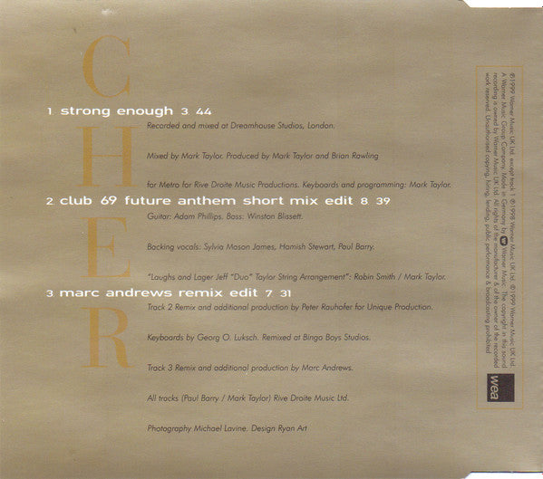 Cher : Strong Enough (CD, Single, CD1)