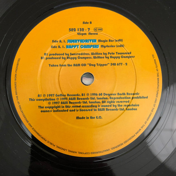 Swervedriver / Happy Campers : Magic Bus (7", Single, Ltd, Num)
