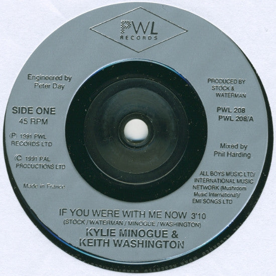 Kylie Minogue & Keith Washington : If You Were With Me Now (7", Single)