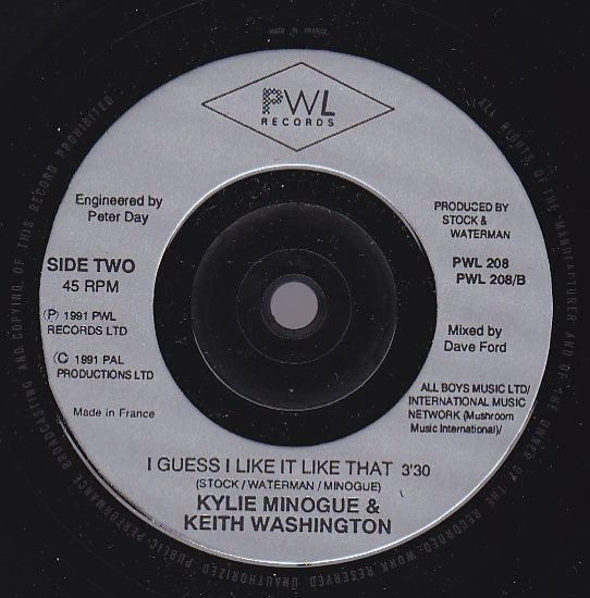 Kylie Minogue & Keith Washington : If You Were With Me Now (7", Single)
