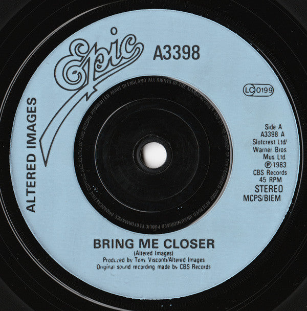 Altered Images : Bring Me Closer (7", Single)