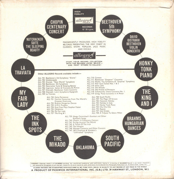 Russ Case And His Orchestra : Warsaw Concerto And Other Classical Favourites (LP)