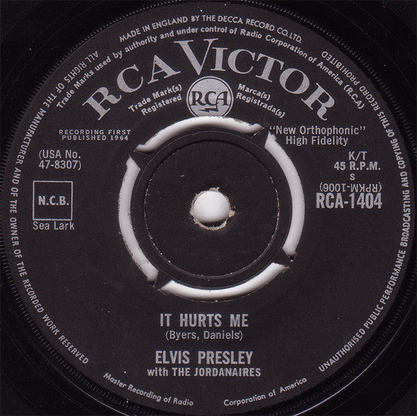 Elvis Presley With The Jordanaires : Kissin' Cousins (7", Single)