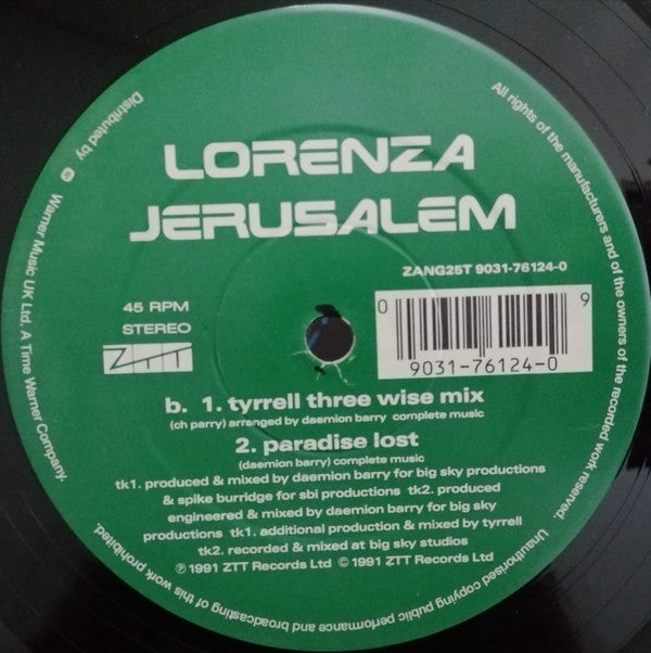 Lorenza : Jerusalem (12")