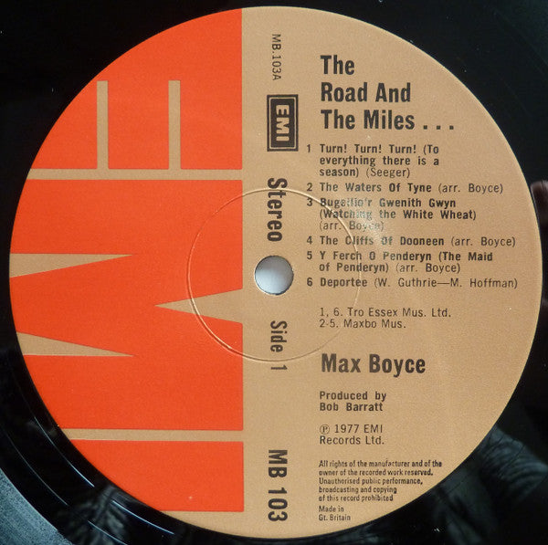 Max Boyce : The Road And The Miles... (LP, Album)