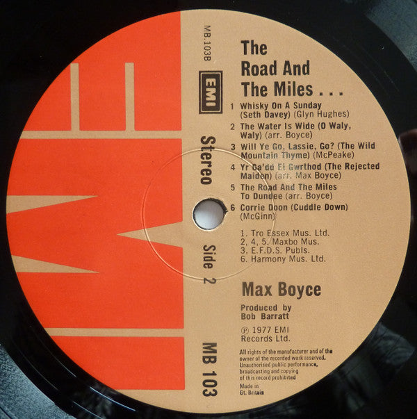 Max Boyce : The Road And The Miles... (LP, Album)