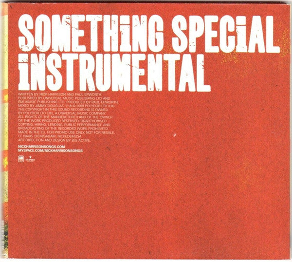 Nick Harrison (3) : Something Special (CD, Single, Promo)