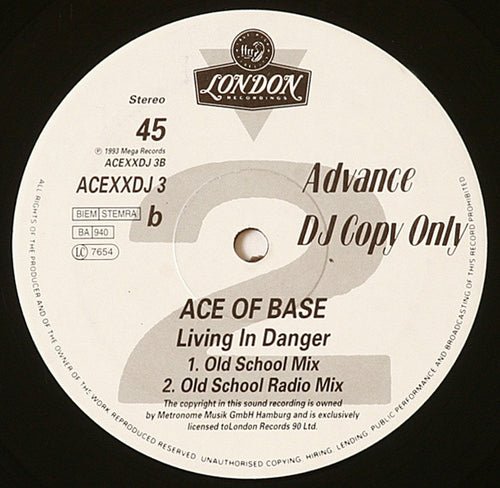 Ace Of Base : Living In Danger (12", Promo)