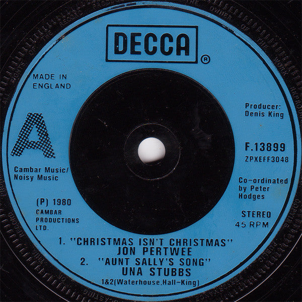 Jon Pertwee As Worzel Gummidge With Una Stubbs, Geoffrey Bayldon And Bill Maynard : The Worzel Gummidge Christmas Maxi Single (7", Maxi)