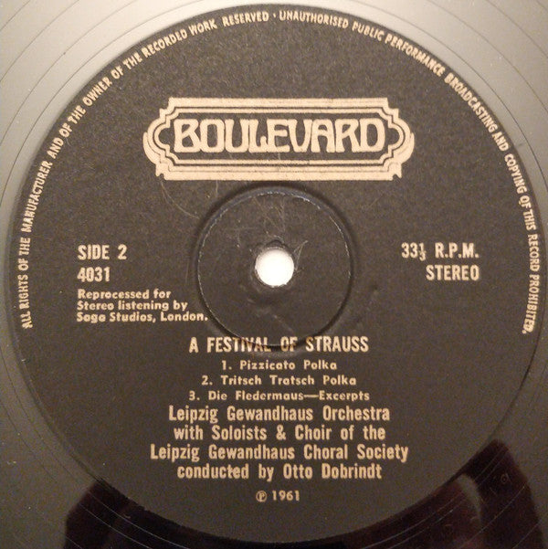 Johann Strauss Jr. : A Festival Of Strauss (LP)