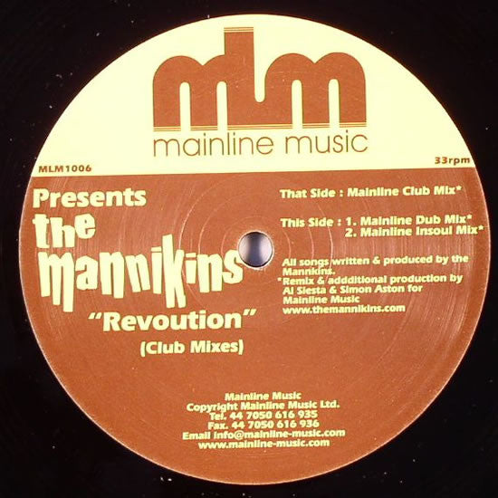 The Mannikins : Revolution (Club Mixes) (12")