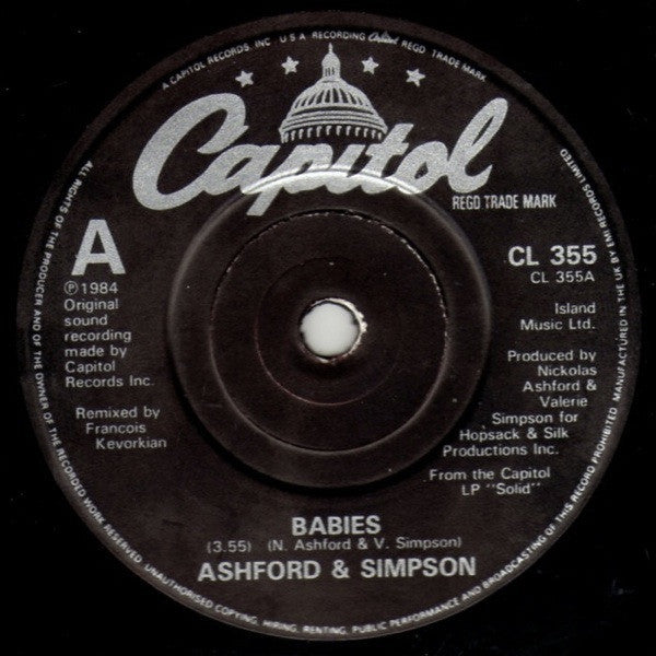 Ashford & Simpson : Babies (7", Single, Pap)