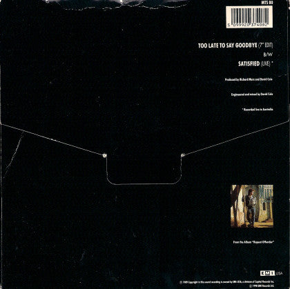 Richard Marx : Too Late To Say Goodbye (7", Single)