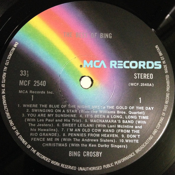 Bing Crosby : The Best Of Bing (LP, Comp, RM)