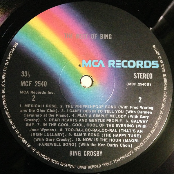 Bing Crosby : The Best Of Bing (LP, Comp, RM)