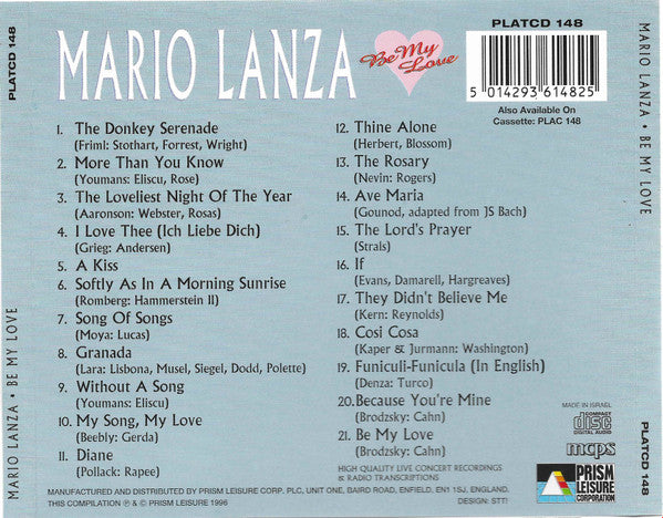 Mario Lanza : Be My Love  (CD, Comp)