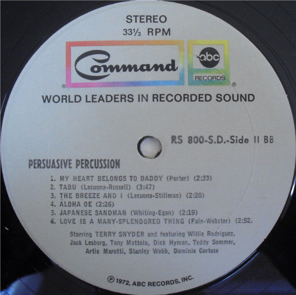 Terry Snyder And The All Stars : Persuasive Percussion (LP, Album, RE)