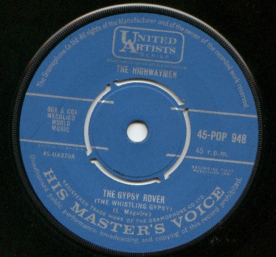 Highwaymen : The Gypsy Rover (7", Single)