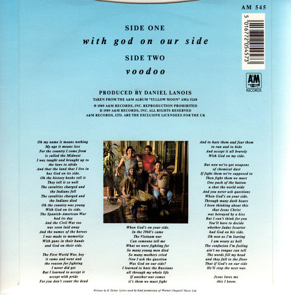 The Neville Brothers : With God On Our Side (7", Single, Inj)