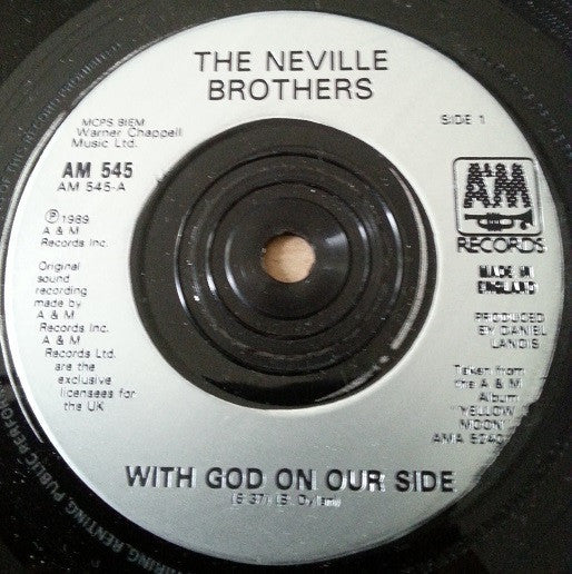 The Neville Brothers : With God On Our Side (7", Single, Inj)
