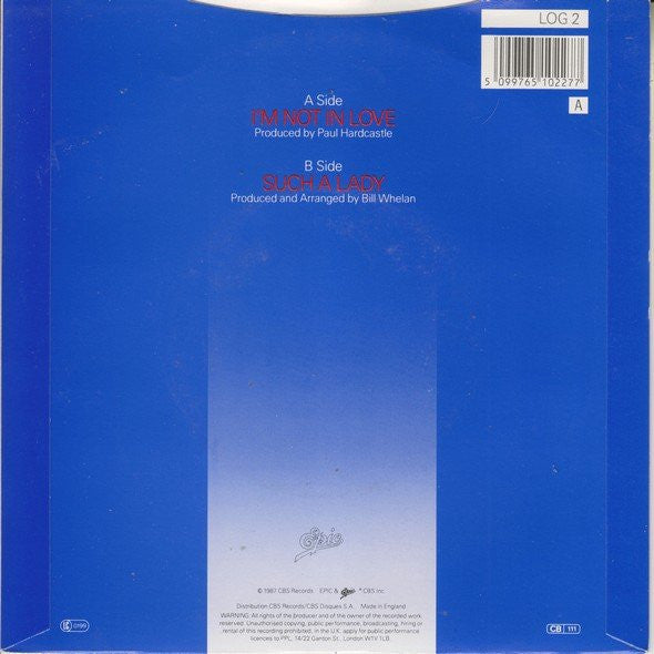 Johnny Logan : I'm Not In Love (7", Single)