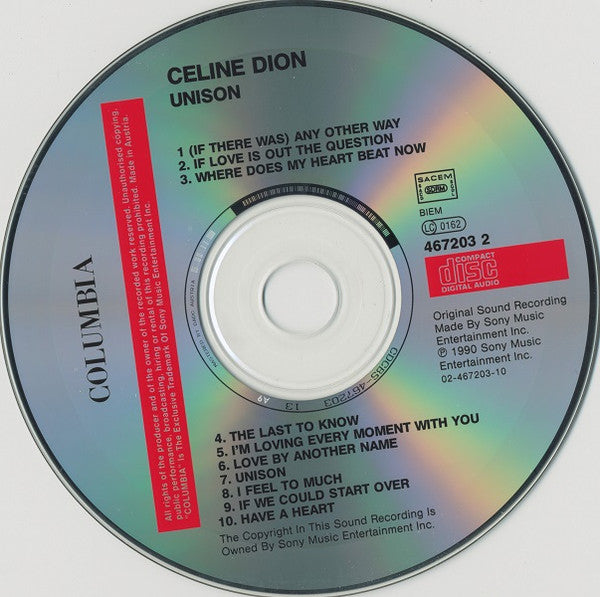 Céline Dion : Unison (CD, Album, RE)