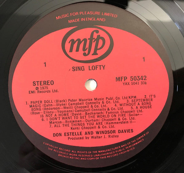 Don Estelle & Windsor Davies : Sing Lofty (LP, Album, RE)