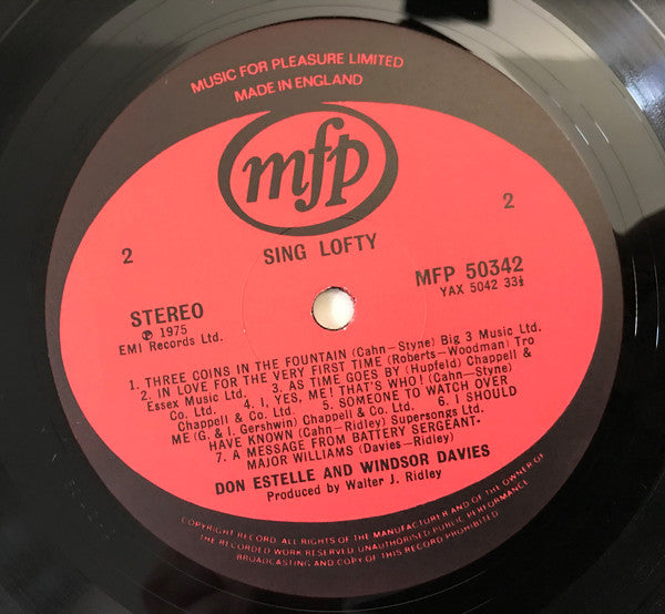 Don Estelle & Windsor Davies : Sing Lofty (LP, Album, RE)