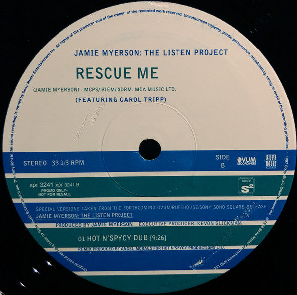 Jamie Myerson : Rescue Me (2x12", Promo)