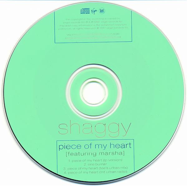 Shaggy featuring Marsha (3) : Piece Of My Heart (CD, Maxi)