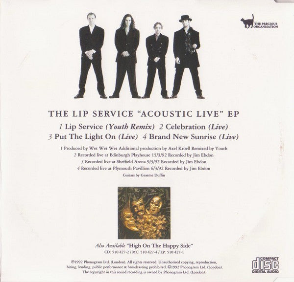 Wet Wet Wet : The Lip Service "Acoustic Live" EP (CD, EP)