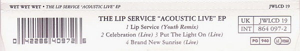 Wet Wet Wet : The Lip Service "Acoustic Live" EP (CD, EP)