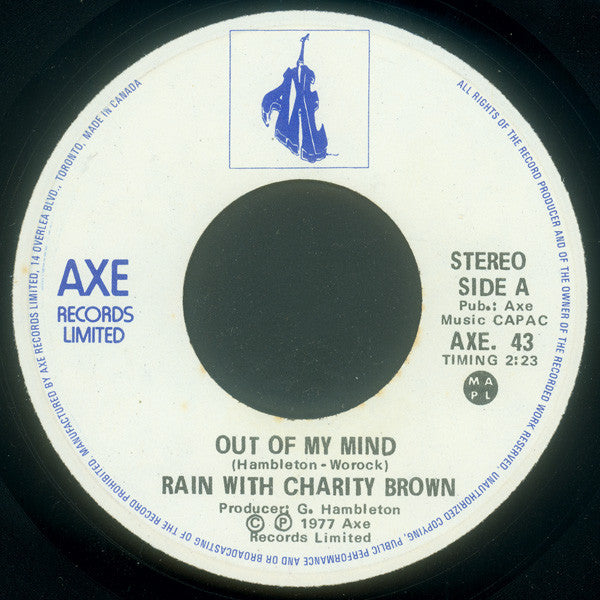 Rain (25) With Charity Brown : Out Of My Mind (7")